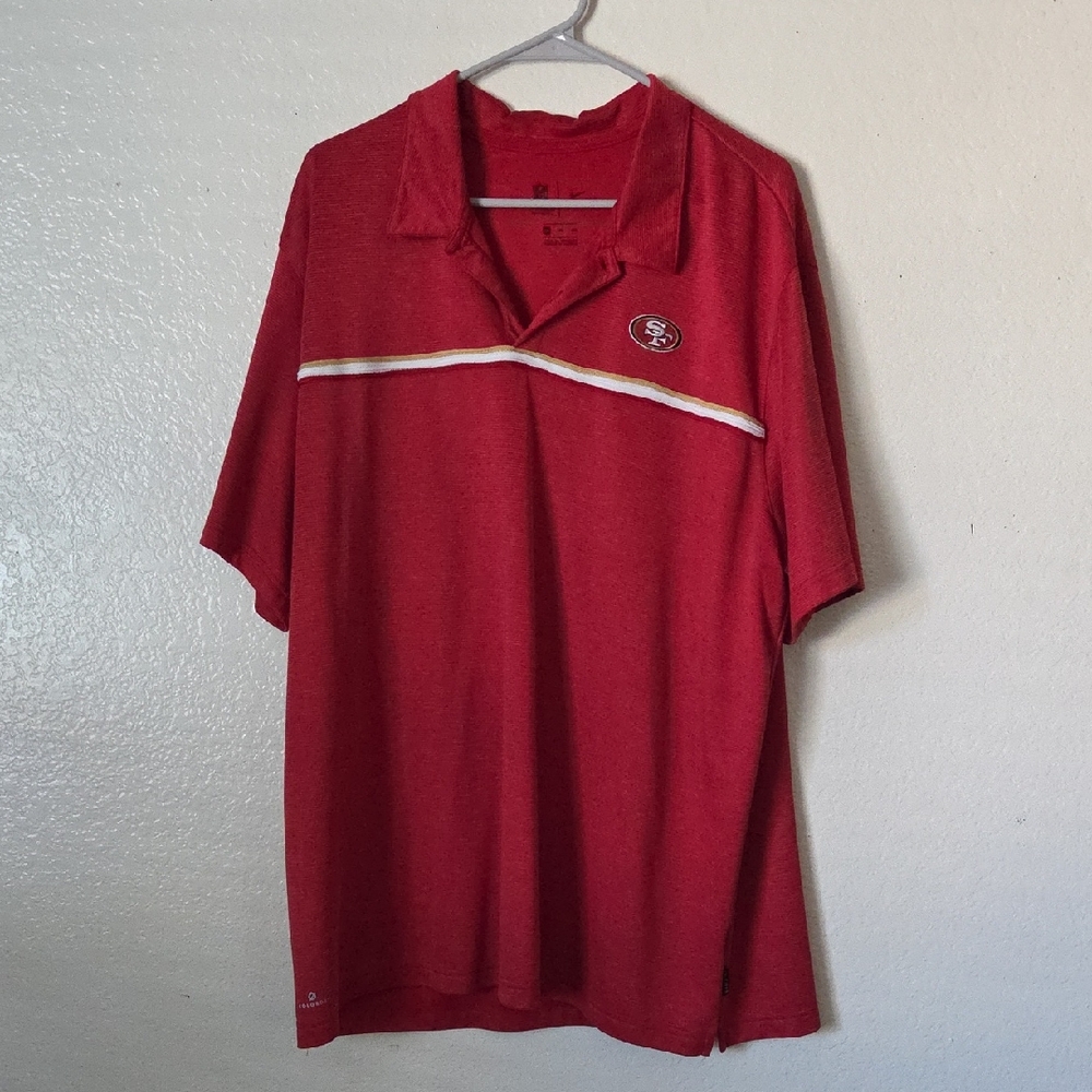 49ers NFL On-Field Men's Red Polo Shirt